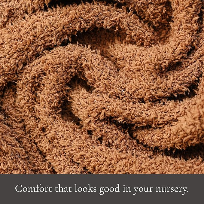 Saranoni Bamboni Luxury Baby Blanket | Cozy & Soft Plush Receiving Blankets | Perfect for Girls & Infant Baby Boy Blankets | Caramel - 30” x 40"