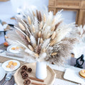 150PCS Natural Pampas Grass Bouquet | Boho Dried Floral Arrangement Centerpiece for Table, Wedding, Rustic Decor (150PCS)