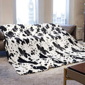 King Fleece Blanket for Bed & Couch - Oversized Black & White Soft King Size Blanket, Lightweight Plush Fuzzy Country Throws - Cozy Boho Farmhouse Decor for Bedroom & Living Room 90" x 108"