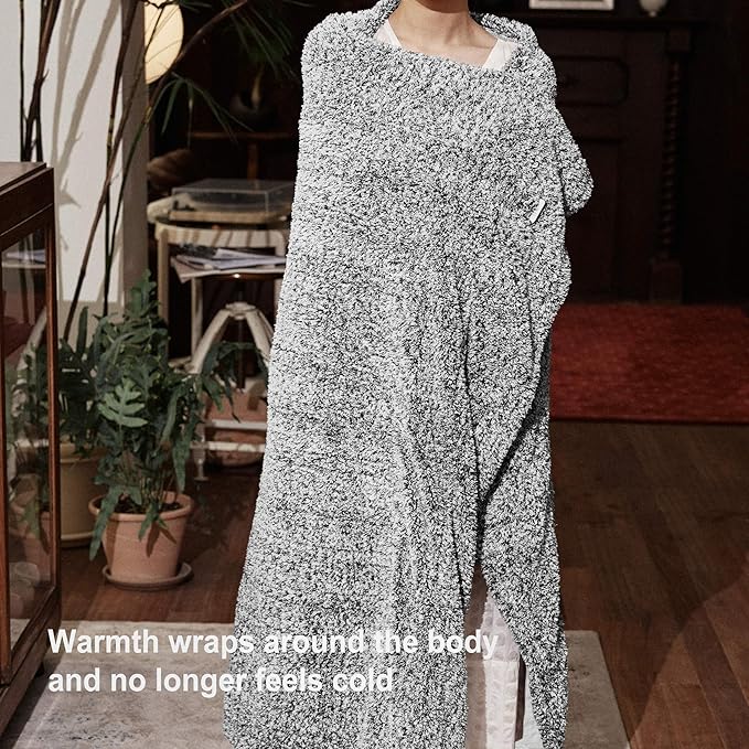 Heated Blanket Electric Throw 50" x 60" -Heated Throw Blanket with 5 Heating Levels & 3 Hours Auto Off,Machine Washable,ETL & FCC Certification(Racoon Gray)
