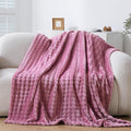 Fluffy 3D Bubble Throw Blanket for Couch & Bed – Cozy Soft Fleece Blankets for Women & Girls – Warm Lightweight Fuzzy Throw XL (50x70) – Machine Washable Gifts