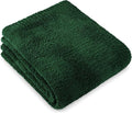 PAVILIA Super Soft Throw Blanket for Couch, Fluffy Cozy Lightweight Emerald Green Blanket, Large Fuzzy Warm Knit Blanket for Bed Sofa, Forest Green, 60x80