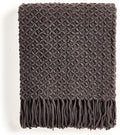 CREVENT Farmhouse Boho Knitted Throw Blanket for Couch Sofa Chair Bed Home Decoration, Soft Warm Cozy Light Weight for Spring Summer Fall (50''X60'' Dark Brown Chocolate)
