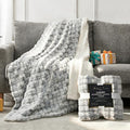 Micromink Sherpa Throw Blanket for Couch, Fluffy Plush Reversible Throw Blanket for Sofa Bed Chair Room Decor - Luxury Soft Cozy Gifts for Women, 50 x 60 Inches, Black