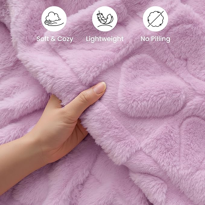 Joiedomi Throw Blanket for Couch, Soft Fleece Blankets Gifts for Women Mom Girls, 280GSM Cozy Cute Soft Throw Home Room Decor Aesthetic Gifts 50x60 Inches