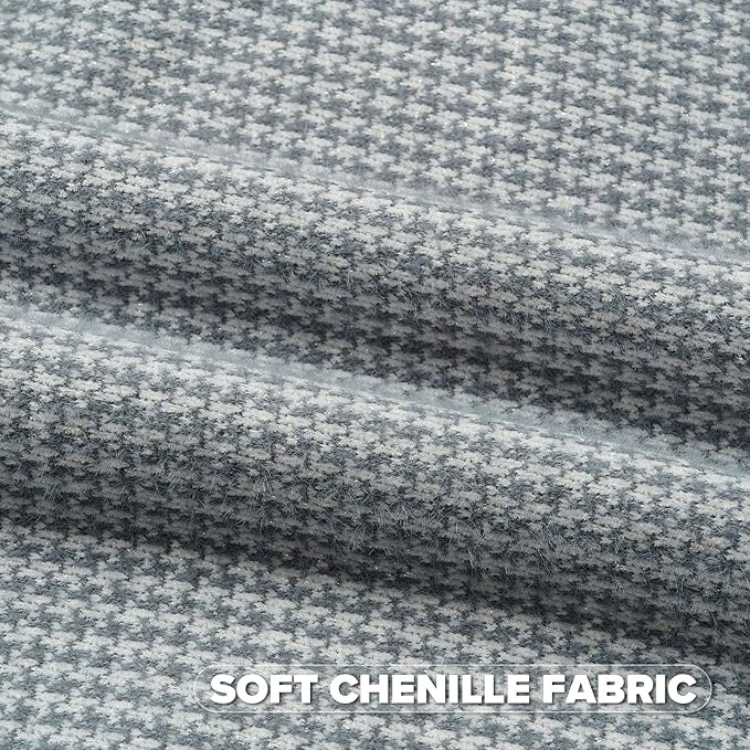FUTEI Grey Blue Decorative Throw Pillow Covers 16x16 Inch Set of 2,Soft Houndstooth Gingham Textured Cushion Case,Modern Home Decor for Couch Bed Living Room