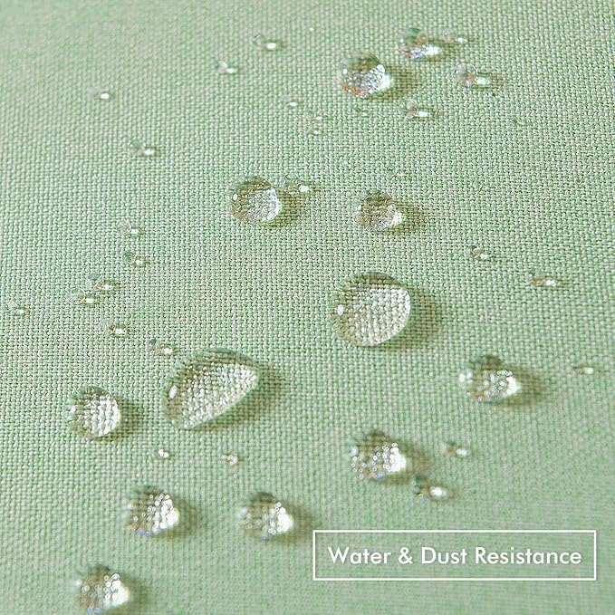MIULEE Pack of 2 Decorative Outdoor Solid Waterproof Throw Pillow Covers Spring Faux Linen Garden Farmhouse Cushion Cases for Patio Tent Balcony Couch Sofa 18x18 Inch Sage Green