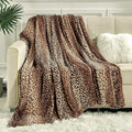 Viviland Flannel Fleece Blanket Queen Size 90x90 inches, Lightweight, Super Soft Cozy Warm Blanket, Leopard Print