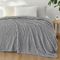 Joiedomi Queen Size Blanket for Bed, Soft Grey Fleece Blankets Gifts for Women Mom Girls, 280GSM Cozy Cute Soft Throw Home Room Decor Aesthetic Gifts 90x90 Inches
