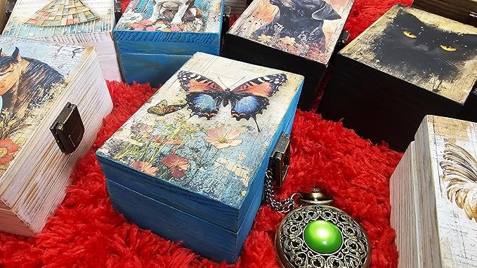 RK Collections Butterfly Trinket Box Small Jewelry Keepsake Box | Storage Box for Girls Women | Gift Idea, Animal Lover Ornaments for Home Décor (4 x 2.75)