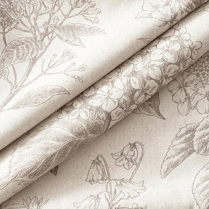 Set of 2 Decorative Floral Neutral Pillow Covers 18x18 Inch Light Camel Hydrangea Print Spring Boho Vintage Throw Cushion Covers for Sofa Couch Porch Bedroom Living Room Summer Home Decor