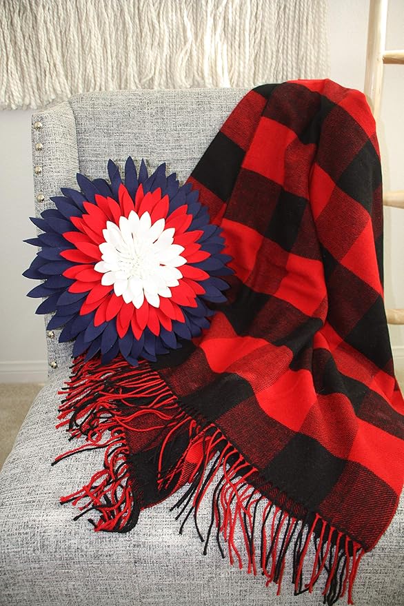 Blankets - Buffalo Plaid Throw Blanket - Decorative Classic Blanket - Comfortable & Ultra-Soft - Lightweight & Indoor Outdoor Blanket, Living Room, Couch, Travelling Good for All Seasons, Gift for Him