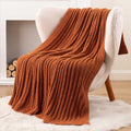 BATTILO Fluffy Soft Throw Blanket for Couch, Knit Fuzzy Plush Caramel Throw Blankets, Cozy Warm Lightweight Blanket for Bed, Sofa, Fall Home Decor, 50"x60"