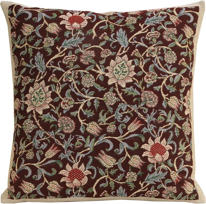 Charlotte Home Furnishings Throw Pillow Covers 16x16 in Damson Blue Decorative Couch Pillow Cover Boho Decor European Tapestry Cushion Cases Living Room Cozy Home Decor Jacquard Woven Soft Cotton