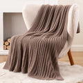 BATTILO Fluffy Soft Throw Blanket for Couch, Knit Fuzzy Plush Camel Throw Blankets, Cozy Warm Lightweight Blanket for Bed, Sofa, Home Decor, 50"x60"