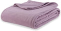 Berkshire Blanket Microfleece Throw Size Bed Throw Blanket Lavender Purple, Lightweight Soft Breathable Plush Micro Fleece Throw Blanket for Travel, Bed and Couch, 50x60 Inches