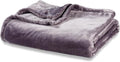 Berkshire Blanket Classic VelvetLoft® Solid Bed Blanket Twin Size, Lightweight Soft Fuzzy Plush Blanket for Bed and Couch, Grey Heron, 60x92 Inches