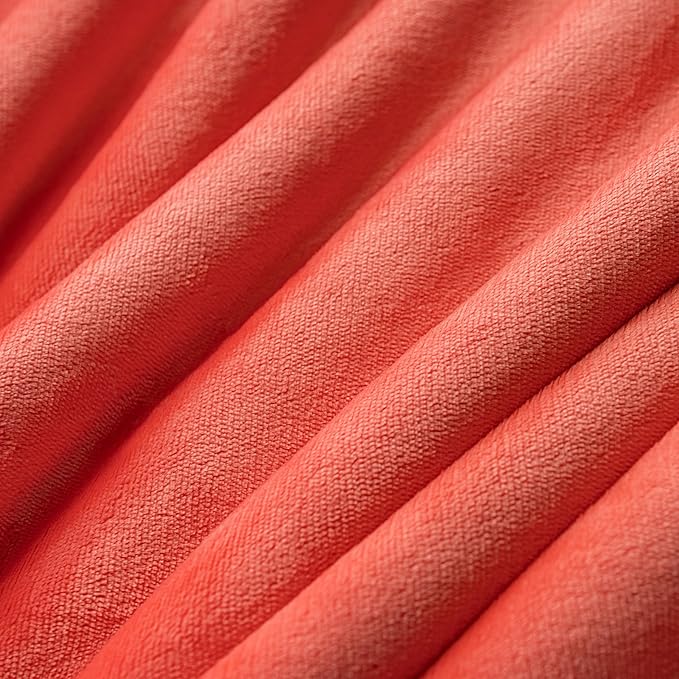 K.Garden Sherpa Fleece Throw Blanket for Couch Sofa, Super Soft Cozy Fuzzy Plush Blankets Fleece Thick Warm Blanket for Winter Reversible Thick Warm Blanket for Bed, Sofa,Rose Pink 6080