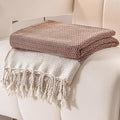 Premium Cotton Boho Blanket |50”x60”| Burnt Orange fall Throw Blankets For Bed Sofa Couch Outdoor Farmhouse Turkish Throws And Blankets For Sofa Bedroom Picnic Blankets yoga blanket