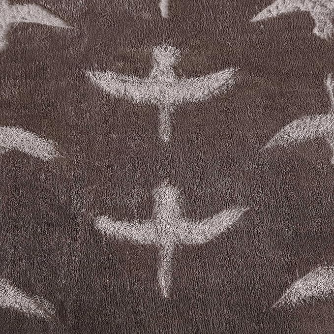 Eddie Bauer - Throw Blanket, Ultra-Soft & Embossed Plush Bedding, Blanket for Couch & Bed (Geese Dark Brown, 50" x 70")