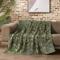 Lucky Brand Wildflower Green Floral 50"x70" Cozy Plush Blanket - Premium Microfiber Throw for Luxurious Comfort and Style