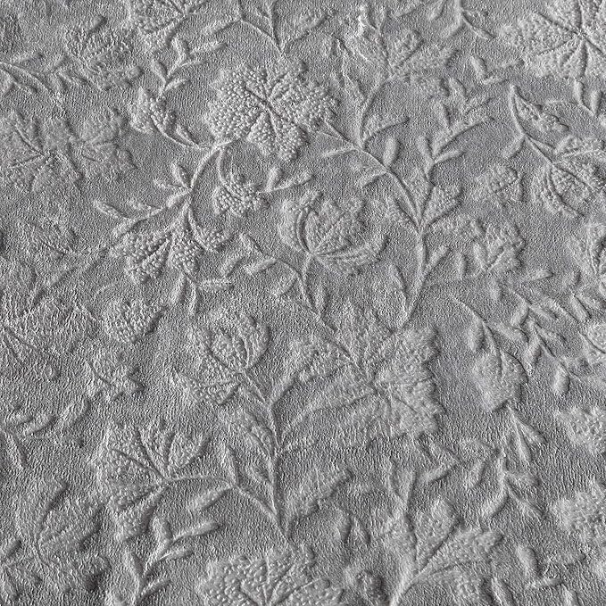 Eddie Bauer - Throw Blanket, Ultra-Soft & Embossed Plush Bedding, Blanket for Couch & Bed (Woodblock Floral Grey, 50" x 70")