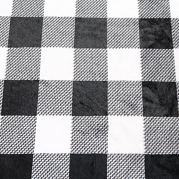 Eddie Bauer - King Blanket, Reversible Sherpa Fleece Bedding, Buffalo Plaid Home Decor for All Seasons (Black Check, King)