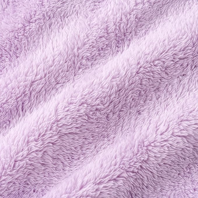 Berkshire Blanket Classic Extra-Fluffy™ Plush Blanket Twin Size, Soft Fuzzy Fluffy Long Hair Blanket for Couch Sofa Bed, Pastel Lilac Purple, 60x92 Inches